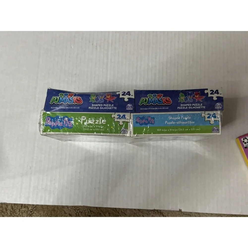 NEW Sealed 4-Pack 24-Piece PJ Masks, Peppa Pig Puzzles w/ Multiverse Puzzle